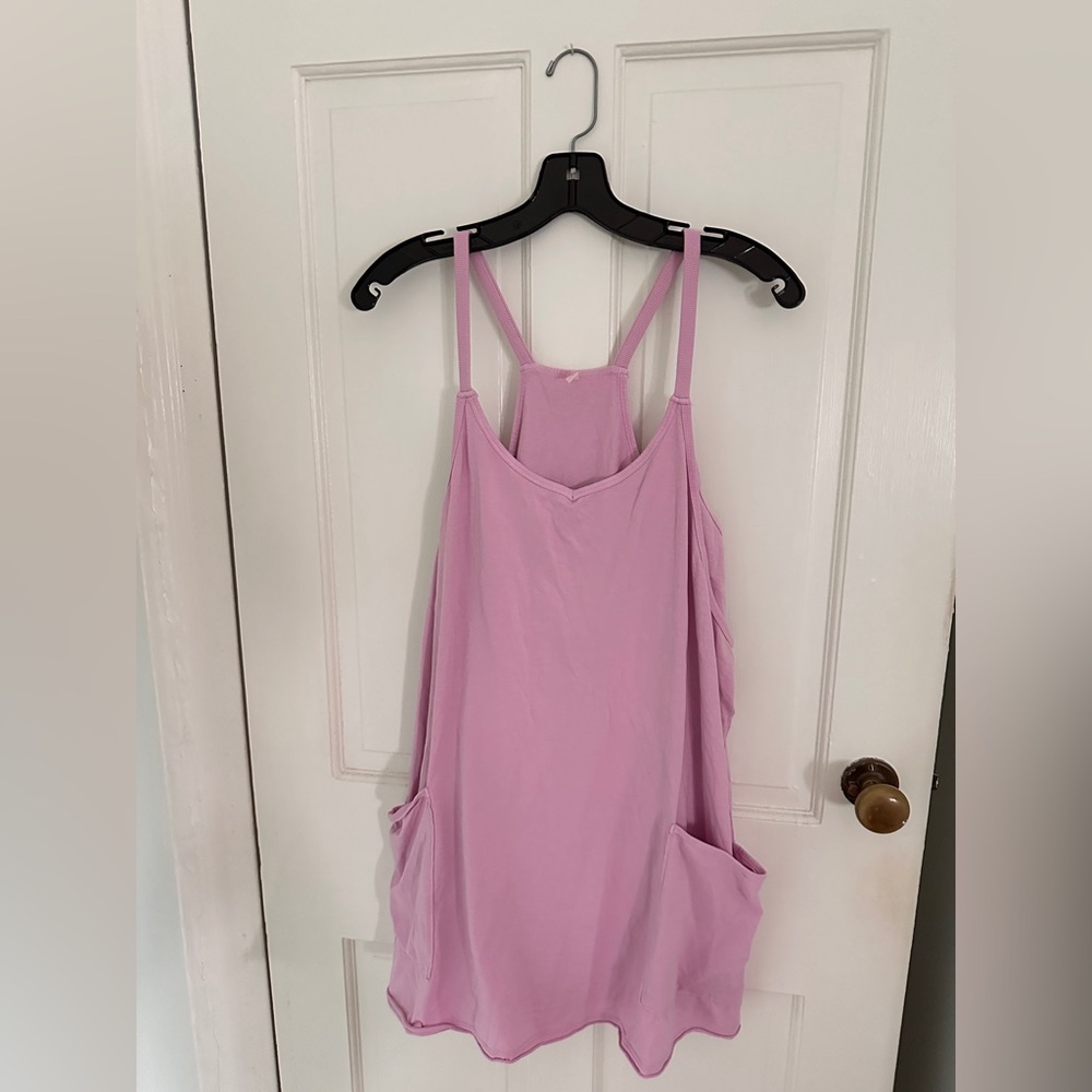 Free People Hot Shot Mini Dress Baby Pink Large NWOT